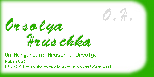 orsolya hruschka business card